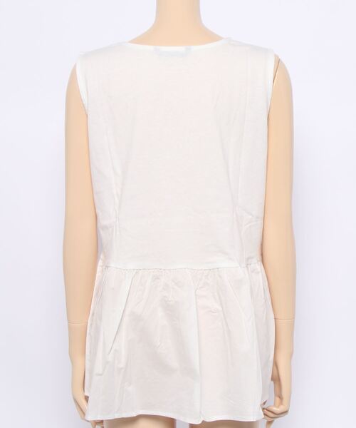 Lugnoncure（ルノンキュール）の「切り替えフレアタンク（タンクトップ・レディース・オフホワイト・ﾌﾘ-）」の2枚目の写真