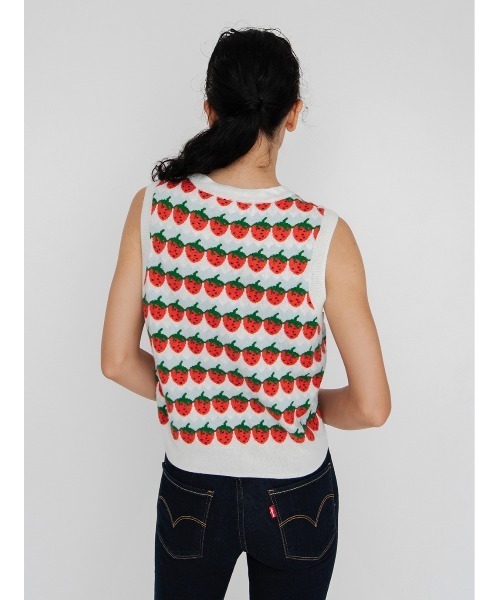 Levi's（リーバイス）の「ストロベリーニットベスト STRAWBERRIES（ベスト・レディース・マルチ・S/XS/M）」の15枚目の写真