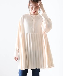 Cheek | プリーツ切替チュニック(チュニック)