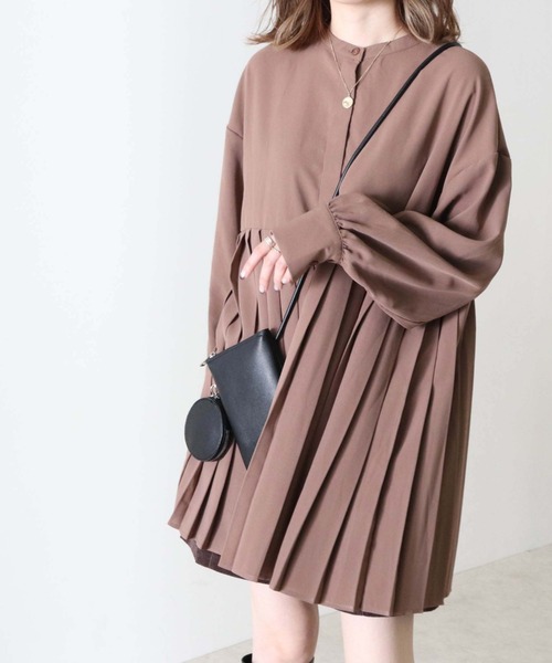 Cheek（チーク）の「プリーツ切替チュニック（チュニック・レディース・ブラック/アイボリー/モカ・MEDIUM）」の9枚目の写真