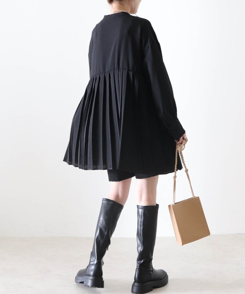 Cheek（チーク）の「プリーツ切替チュニック（チュニック・レディース・ブラック/アイボリー/モカ・MEDIUM）」の16枚目の写真