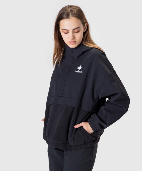 le coq sportif（ルコックスポルティフ）の「ポーラテックフリースアノラックジャケット（ブルゾン・レディース・ベージュ/ブラック/ホワイト・L/M/S/XL）」の18枚目の写真