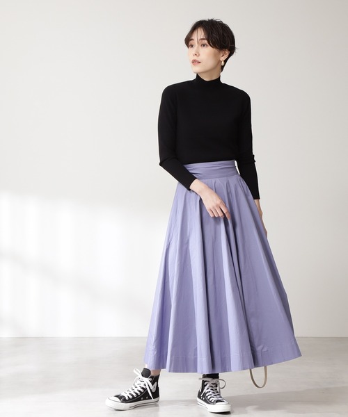 N.（N. Natural Beauty Basic）（エヌエヌナチュラルビューティーベーシック）の「◆総針ボトルネックニット（ニット/セーター・レディース・オフホワイト/ブラック/グリーン/パープル・MEDIUM）」の15枚目の写真