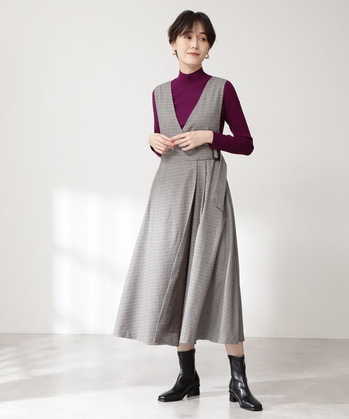 N.（N. Natural Beauty Basic）（エヌエヌナチュラルビューティーベーシック）の「◆総針ボトルネックニット（ニット/セーター・レディース・オフホワイト/ブラック/グリーン/パープル・MEDIUM）」の10枚目の写真