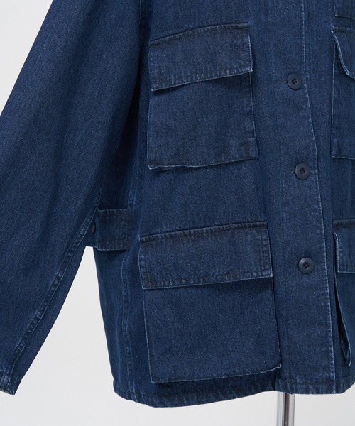 AS KNOW AS PINKY（アズノゥアズピンキー）の「４ポケット切替ミリタリージャケット（ミリタリージャケット・レディース・オフホワイト/カーキ/インディゴブルー/キャメル・FREE）」の7枚目の写真