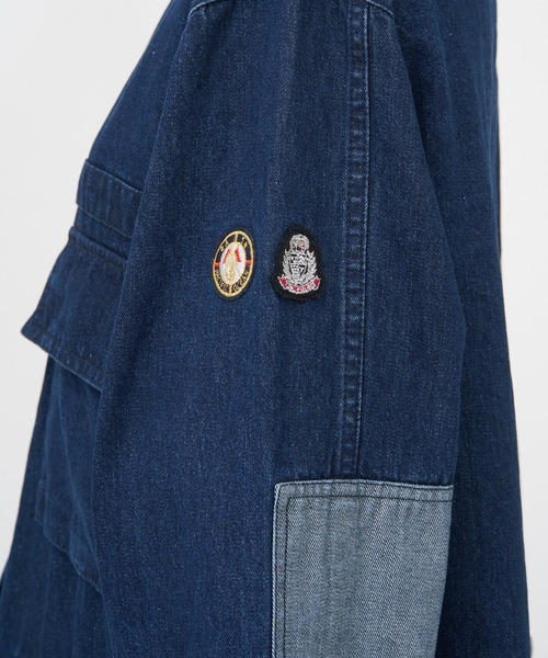 AS KNOW AS PINKY（アズノゥアズピンキー）の「４ポケット切替ミリタリージャケット（ミリタリージャケット・レディース・オフホワイト/カーキ/インディゴブルー/キャメル・FREE）」の16枚目の写真