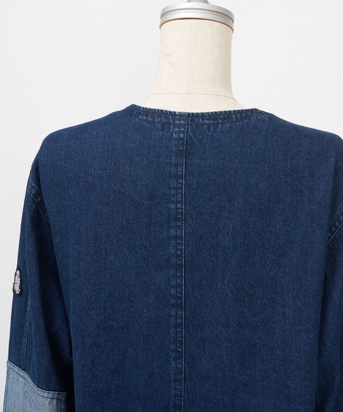 AS KNOW AS PINKY（アズノゥアズピンキー）の「４ポケット切替ミリタリージャケット（ミリタリージャケット・レディース・オフホワイト/カーキ/インディゴブルー/キャメル・FREE）」の12枚目の写真