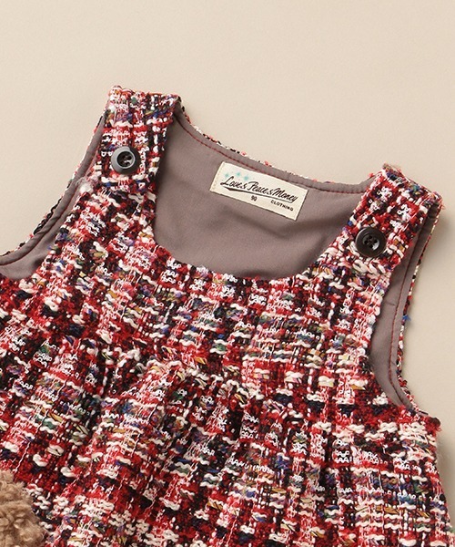 Love&Peace&Money（ラブアンドピースアンドマネー）の「チェックバルーンジャンパースカート（ジャンパースカート・キッズ・ネイビー/レッド・100cm/110cm/130cm/90cm/120cm/80ｃｍ）」の8枚目の写真