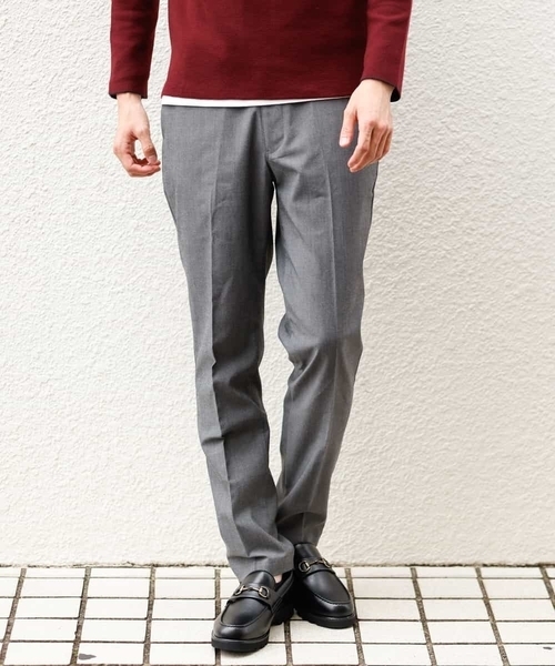 a.v.v（アーヴェヴェ）の「【オンオフ兼用】美脚ストレッチ裏起毛スマートスラックス[WEB限定サイズ]（スラックス・メンズ・ネイビー/ブラウン/チャコールグレー・44/46/50/52/48）」の2枚目の写真