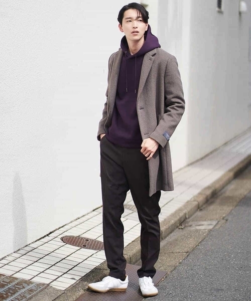 a.v.v（アーヴェヴェ）の「【オンオフ兼用】美脚ストレッチ裏起毛スマートスラックス[WEB限定サイズ]（スラックス・メンズ・ネイビー/ブラウン/チャコールグレー・44/46/50/52/48）」の9枚目の写真