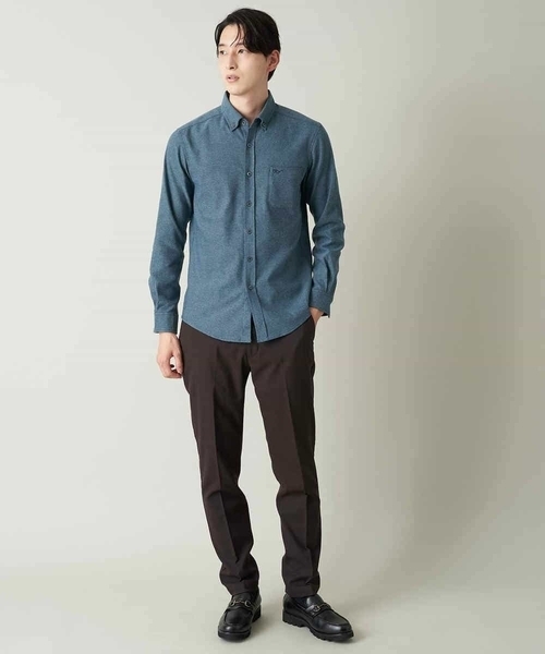 a.v.v（アーヴェヴェ）の「【オンオフ兼用】美脚ストレッチ裏起毛スマートスラックス[WEB限定サイズ]（スラックス・メンズ・ネイビー/ブラウン/チャコールグレー・44/46/50/52/48）」の12枚目の写真