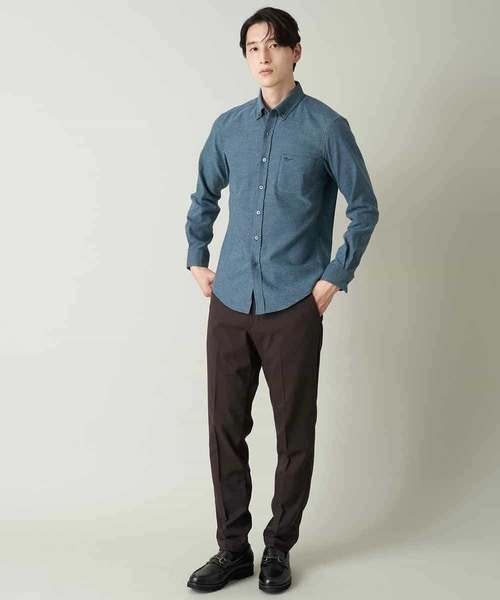 a.v.v（アーヴェヴェ）の「【オンオフ兼用】美脚ストレッチ裏起毛スマートスラックス[WEB限定サイズ]（スラックス・メンズ・ネイビー/ブラウン/チャコールグレー・44/46/50/52/48）」の13枚目の写真