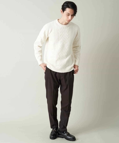 a.v.v（アーヴェヴェ）の「【オンオフ兼用】美脚ストレッチ裏起毛スマートスラックス[WEB限定サイズ]（スラックス・メンズ・ネイビー/ブラウン/チャコールグレー・44/46/50/52/48）」の16枚目の写真