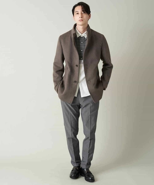 a.v.v（アーヴェヴェ）の「【オンオフ兼用】美脚ストレッチ裏起毛スマートスラックス[WEB限定サイズ]（スラックス・メンズ・ネイビー/ブラウン/チャコールグレー・44/46/50/52/48）」の20枚目の写真