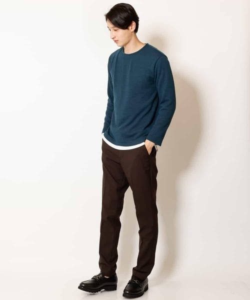 a.v.v（アーヴェヴェ）の「【オンオフ兼用】美脚ストレッチ裏起毛スマートスラックス[WEB限定サイズ]（スラックス・メンズ・ネイビー/ブラウン/チャコールグレー・44/46/50/52/48）」の21枚目の写真