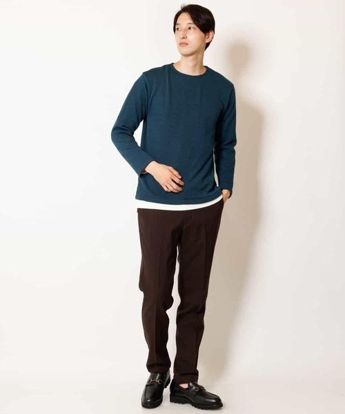 a.v.v（アーヴェヴェ）の「【オンオフ兼用】美脚ストレッチ裏起毛スマートスラックス[WEB限定サイズ]（スラックス・メンズ・ネイビー/ブラウン/チャコールグレー・44/46/50/52/48）」の22枚目の写真