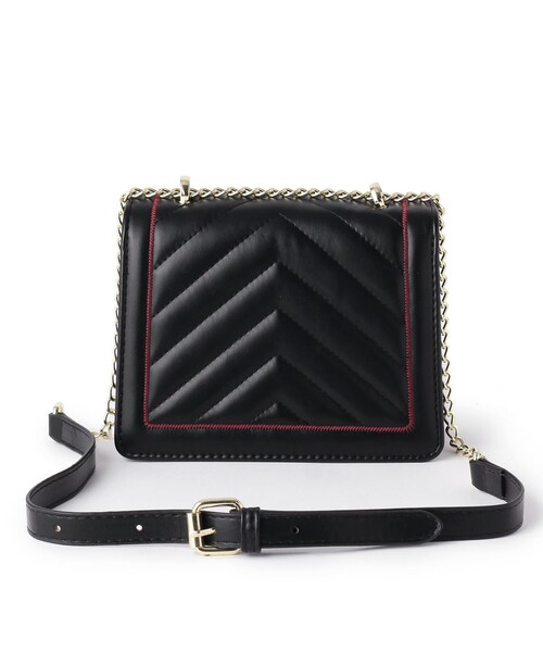 Ober Tashe(オーバータッシェ)の「ハート付きキルティングショルダーバッグ(ショルダーバッグ・レディース・ホワイト/ブラック/ピンク系・FREE)」の6枚目の写真