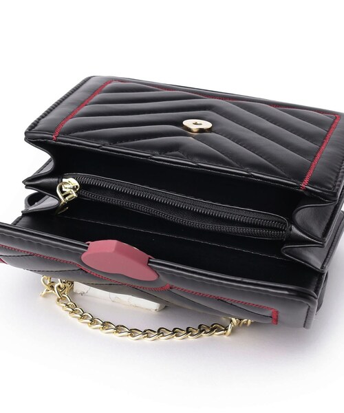 Ober Tashe(オーバータッシェ)の「ハート付きキルティングショルダーバッグ(ショルダーバッグ・レディース・ホワイト/ブラック/ピンク系・FREE)」の5枚目の写真