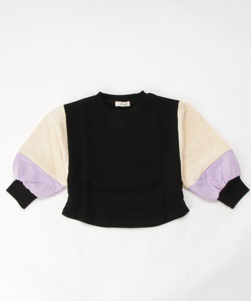unica(ユニカ)の「切り替えドルマントレーナー(スウェット・キッズ・ブラック/グリーン・120/130/140/110)」の2枚目の写真