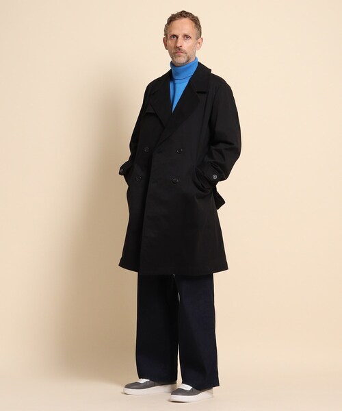 40ｃｔ＆525（フォーティーカラッツアンドゴーニーゴ）の「スウェードチノストレッチ トレンチコート（トレンチコート・メンズ・ブラック/キャメル・03/02）」の7枚目の写真