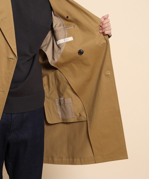 40ｃｔ＆525（フォーティーカラッツアンドゴーニーゴ）の「スウェードチノストレッチ トレンチコート（トレンチコート・メンズ・ブラック/キャメル・03/02）」の16枚目の写真