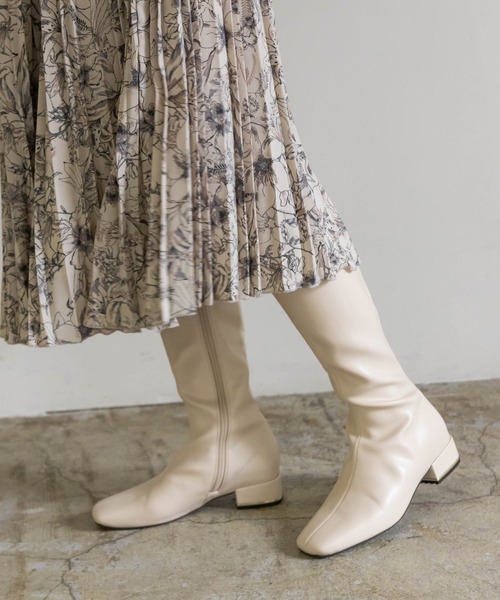 ストレスフリー 晴雨兼用 ストレッチ ゴールドラインヒールロングブーツ ブーツ Randa ランダ のファッション通販 Zozotown