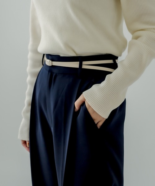 mystic（ミスティック）の「細ベルト（ベルト・レディース・ブラック/アイボリー・ONE SIZE）」の4枚目の写真