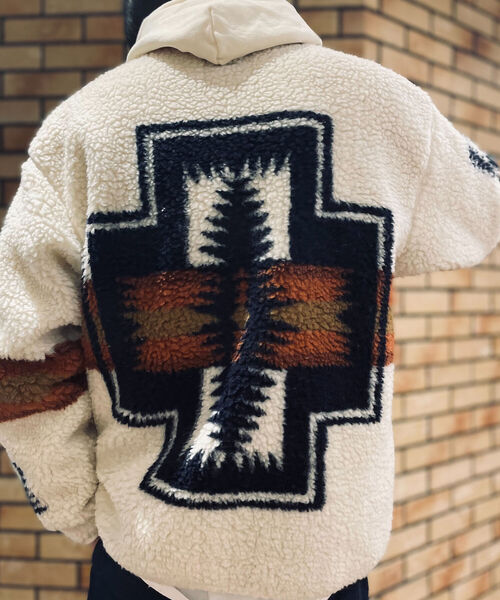 PENDLETON（ペンドルトン）の「【PENDLETON/ペンドルトン】Boa Stand Zip Blouson ボアフリースブルゾン（ブルゾン・メンズ・アイボリー/ブラック系その他/キャメル/ブラック系その他2・MEDIUM/LARGE）」の22枚目の写真