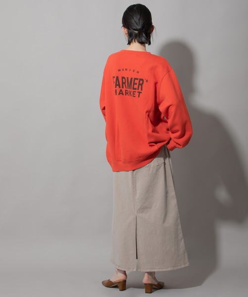 Munich（ミューニック）の「フレンチテリーバックプリントスウェット（スウェット・レディース・レッド/ライトグリーン/アイボリー・FREE）」の6枚目の写真