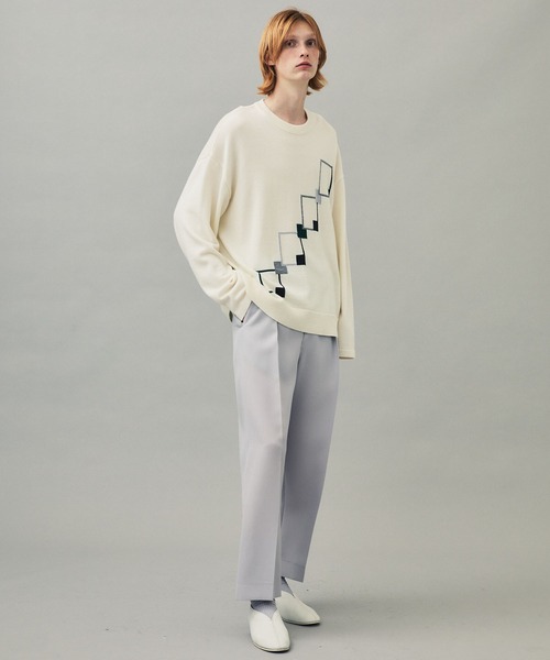 city（シティ）の「スクエアパターンプルオーバーニット/SQUARE PATTERN KNIT PO（ニット/セーター・メンズ・ホワイト/ブラック・1/2/3）」の18枚目の写真