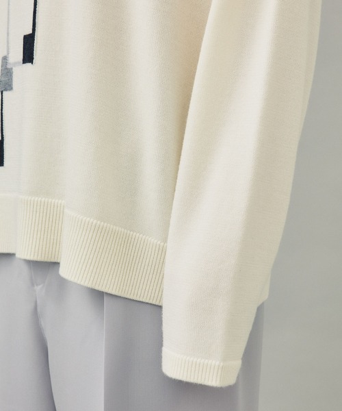 city（シティ）の「スクエアパターンプルオーバーニット/SQUARE PATTERN KNIT PO（ニット/セーター・メンズ・ホワイト/ブラック・1/2/3）」の17枚目の写真