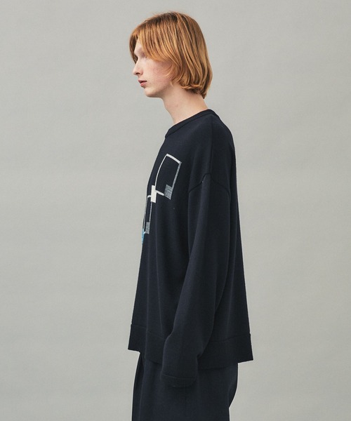 city（シティ）の「スクエアパターンプルオーバーニット/SQUARE PATTERN KNIT PO（ニット/セーター・メンズ・ホワイト/ブラック・1/2/3）」の14枚目の写真