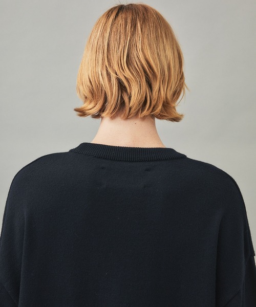 city（シティ）の「スクエアパターンプルオーバーニット/SQUARE PATTERN KNIT PO（ニット/セーター・メンズ・ホワイト/ブラック・1/2/3）」の9枚目の写真