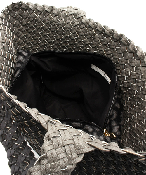 OUTLET（アウトレット）の「【PAPILLONNER】メッシュリバーシブルトート（トートバッグ・レディース・ブラック/ブラウン/グレー/ネイビー・FREE）」の5枚目の写真