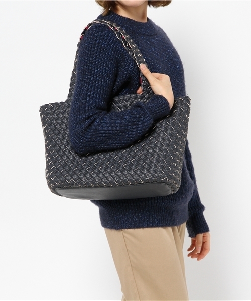 OUTLET（アウトレット）の「【PAPILLONNER】メッシュリバーシブルトート（トートバッグ・レディース・ブラック/ブラウン/グレー/ネイビー・FREE）」の8枚目の写真