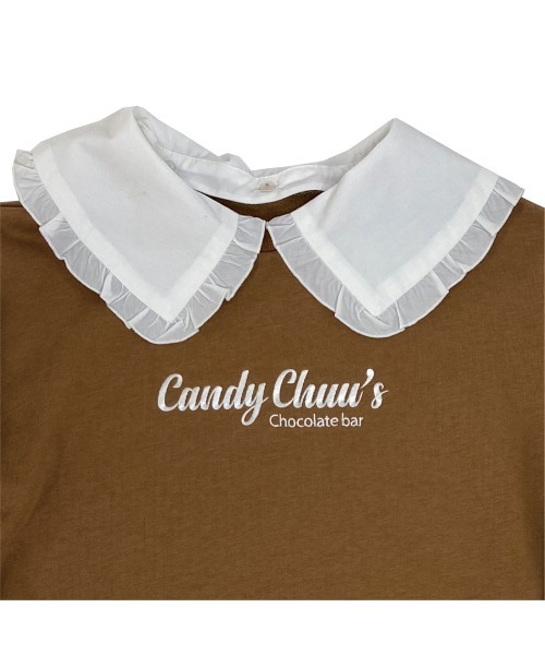 Candychuu（キャンディチュウ）の「BIG衿ワンピ（ワンピース・キッズ・ブラウン/ラベンダー・SS/S/M/XXS）」の11枚目の写真