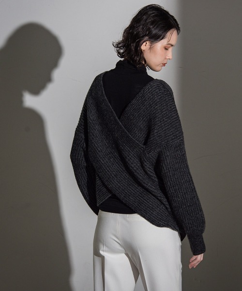 la.f…（ラエフ）の「【大きいサイズ】前後2WAY クロスニット《手洗い