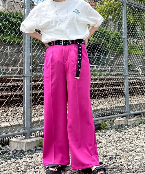 PBLIM(ページボーイリム)の「PAGEBOYLIM/スマートタックワイドパンツ(その他パンツ・レディース・ブラック/ピンク/グリーン/ライトブルー/サーモンピンク・MEDIUM/LARGE)」の21枚目の写真