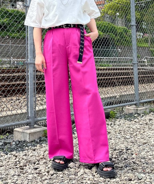 PBLIM(ページボーイリム)の「PAGEBOYLIM/スマートタックワイドパンツ(その他パンツ・レディース・ブラック/ピンク/グリーン/ライトブルー/サーモンピンク・MEDIUM/LARGE)」の22枚目の写真