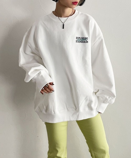 PAGEBOY（ページボーイ）の「バックシシュウロゴウラケプルオーバー（スウェット・レディース・チャコールグレー/オフホワイト/オートミール・FREE）」の15枚目の写真