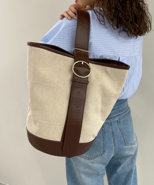 loti（ロティ）の「WEB限定 loti キャンバスコンビワンハンドルBAG（ショルダーバッグ・レディース・ブラック/ブラウン・ONE SIZE）」の17枚目の写真