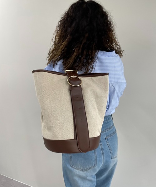 loti（ロティ）の「WEB限定 loti キャンバスコンビワンハンドルBAG（ショルダーバッグ・レディース・ブラック/ブラウン・ONE SIZE）」の21枚目の写真