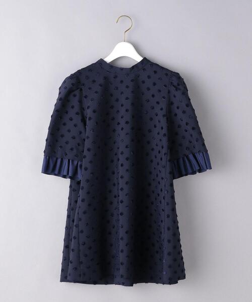 MUVEIL(ミュベール)の「<MUVEIL(ミュベール)>ドット ジャカード ブラウス ■■■(シャツ/ブラウス・レディース・ベージュ/ネイビー・36)」の2枚目の写真