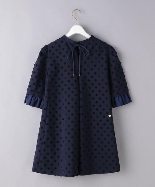 MUVEIL(ミュベール)の「<MUVEIL(ミュベール)>ドット ジャカード ブラウス ■■■(シャツ/ブラウス・レディース・ベージュ/ネイビー・36)」の3枚目の写真