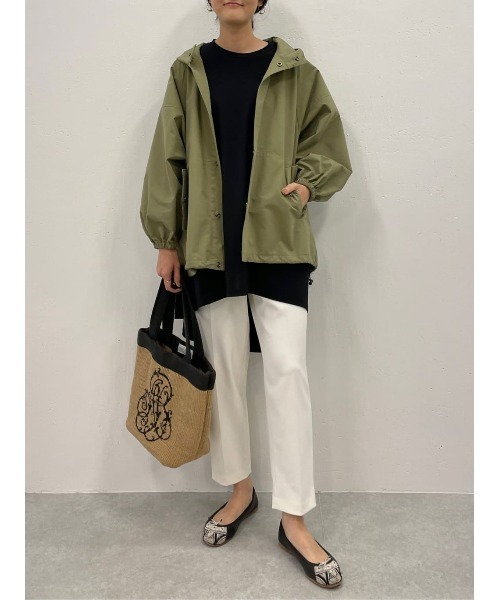 BEARDSLEY（ビアズリー）の「シャリ感あり ウエスト総ゴムで楽にはけるトラックパンツ（その他パンツ・レディース・ホワイト/ネイビー・0/1/2）」の18枚目の写真