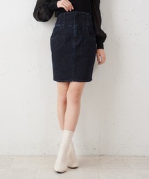 MIIA | ハイウエストデニムミニスカート(デニムスカート)