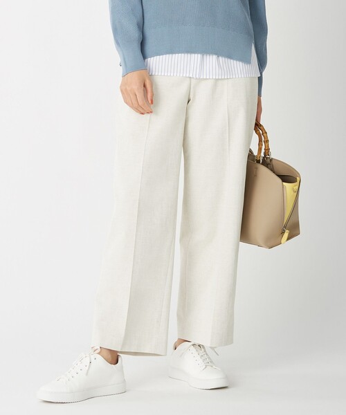 J.PRESS Ladies(J.プレス レディス)の「【洗える】リランチェツイル ストレート パンツ(その他パンツ・レディース・アイボリー系/カーキ系/スモーキーグリーン系/ネイビー系・S/XS/XXS)」の2枚目の写真