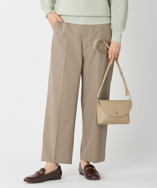 J.PRESS Ladies(J.プレス レディス)の「【洗える】リランチェツイル ストレート パンツ(その他パンツ・レディース・アイボリー系/カーキ系/スモーキーグリーン系/ネイビー系・S/XS/XXS)」の3枚目の写真