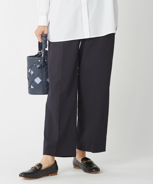 J.PRESS Ladies(J.プレス レディス)の「【洗える】リランチェツイル ストレート パンツ(その他パンツ・レディース・アイボリー系/カーキ系/スモーキーグリーン系/ネイビー系・S/XS/XXS)」の1枚目の写真