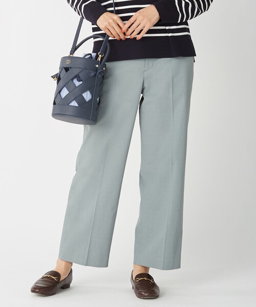 J.PRESS Ladies(J.プレス レディス)の「【洗える】リランチェツイル ストレート パンツ(その他パンツ・レディース・アイボリー系/カーキ系/スモーキーグリーン系/ネイビー系・S/XS/XXS)」の4枚目の写真